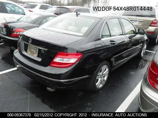 2008 Mercedes-Benz C300 300 VIN: WDDGF54X48R014448 Lot: 9367378