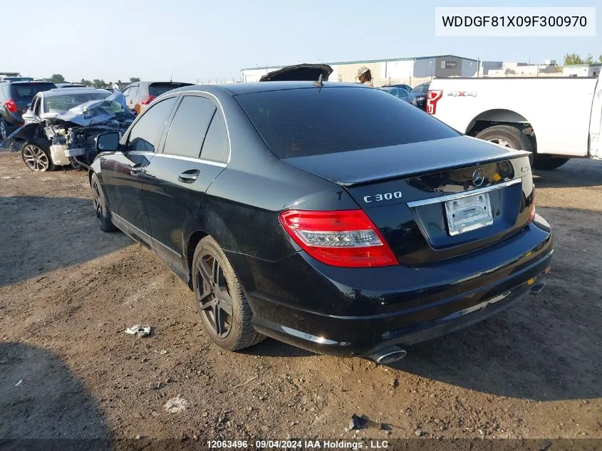 2009 Mercedes-Benz C-Class VIN: WDDGF81X09F300970 Lot: 12063496