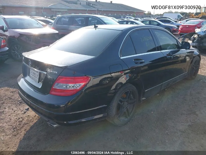 2009 Mercedes-Benz C-Class VIN: WDDGF81X09F300970 Lot: 12063496