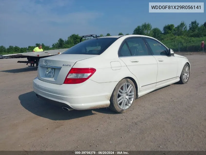 2009 Mercedes-Benz C 300 4Matic VIN: WDDGF81X29R056141 Lot: 39708378