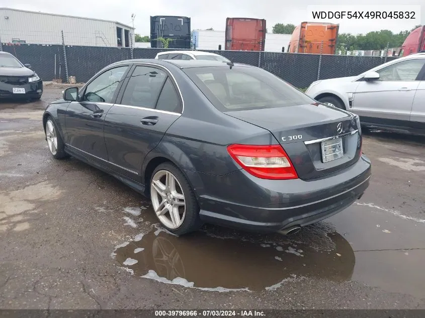 2009 Mercedes-Benz C 300 VIN: WDDGF54X49R045832 Lot: 39796966