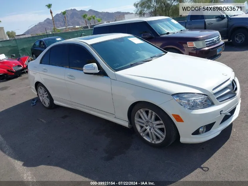 2009 Mercedes-Benz C 300 Luxury/Sport VIN: WDDGF54X89R063671 Lot: 39923154