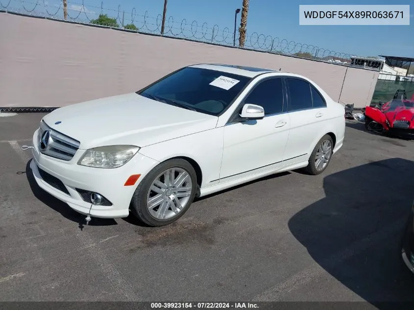 2009 Mercedes-Benz C 300 Luxury/Sport VIN: WDDGF54X89R063671 Lot: 39923154