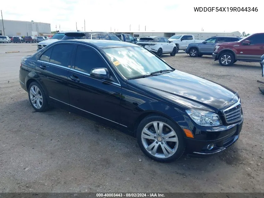 2009 Mercedes-Benz C 300 Luxury/Sport VIN: WDDGF54X19R044346 Lot: 40003443