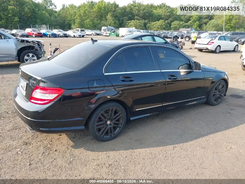 2009 Mercedes-Benz C-Class 3.0L VIN: WDDGF81X19R084335 Lot: 40066455