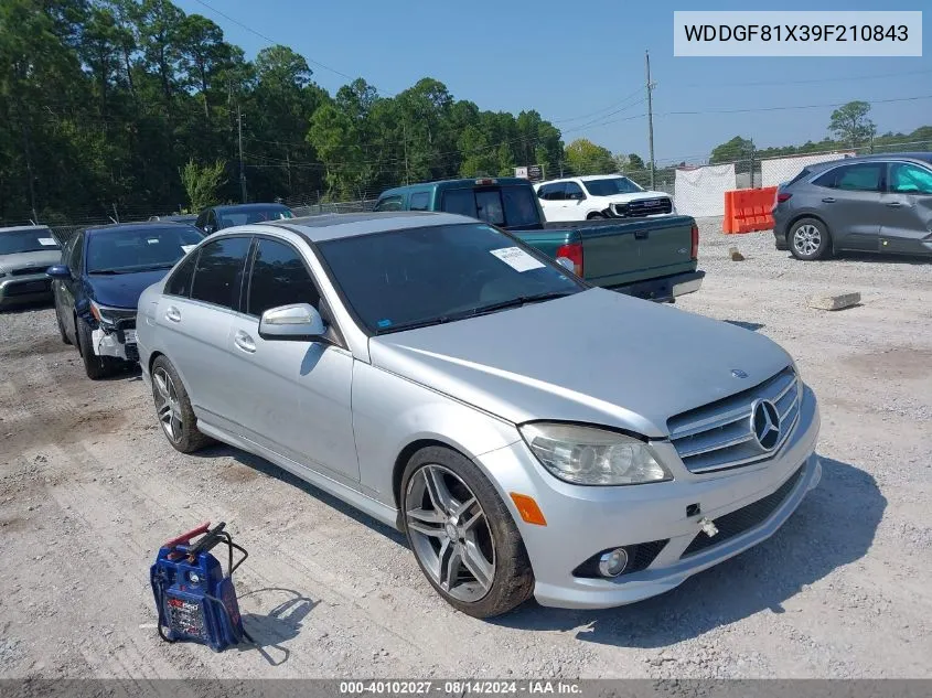 2009 Mercedes-Benz C 300 Luxury 4Matic/Sport 4Matic VIN: WDDGF81X39F210843 Lot: 40102027