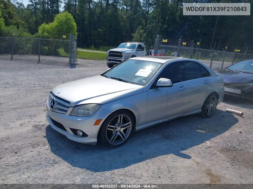 2009 Mercedes-Benz C 300 Luxury 4Matic/Sport 4Matic VIN: WDDGF81X39F210843 Lot: 40102027