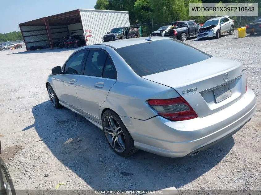 2009 Mercedes-Benz C 300 Luxury 4Matic/Sport 4Matic VIN: WDDGF81X39F210843 Lot: 40102027