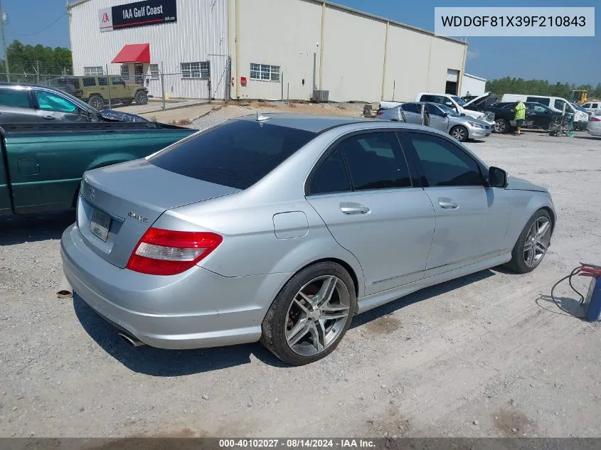 2009 Mercedes-Benz C 300 Luxury 4Matic/Sport 4Matic VIN: WDDGF81X39F210843 Lot: 40102027