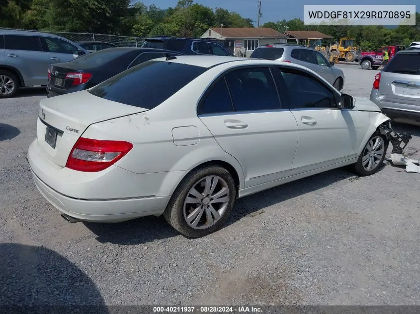 2009 Mercedes-Benz C 300 Luxury 4Matic/Sport 4Matic VIN: WDDGF81X29R070895 Lot: 40211937