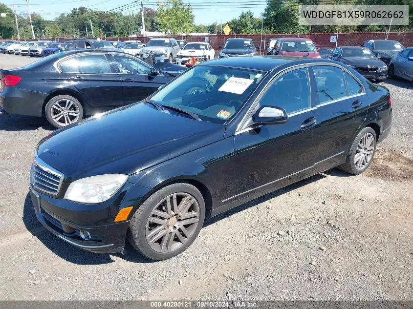 2009 Mercedes-Benz C 300 Luxury 4Matic/Sport 4Matic VIN: WDDGF81X59R062662 Lot: 40280121