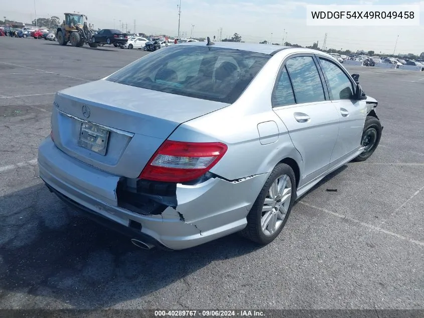 2009 Mercedes-Benz C 300 Luxury/Sport VIN: WDDGF54X49R049458 Lot: 40289767