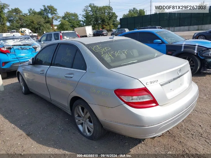 2009 Mercedes-Benz C 300 Luxury 4Matic/Sport 4Matic VIN: WDDGF81X29F267003 Lot: 40356510