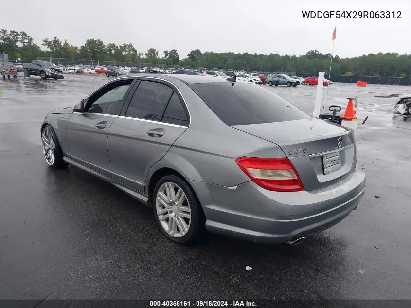 2009 Mercedes-Benz C 300 Luxury/Sport VIN: WDDGF54X29R063312 Lot: 40358161