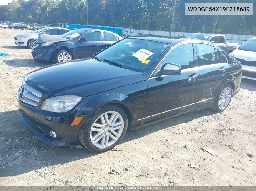 2009 Mercedes-Benz C 300 Luxury/Sport VIN: WDDGF54X19F218689 Lot: 40433638