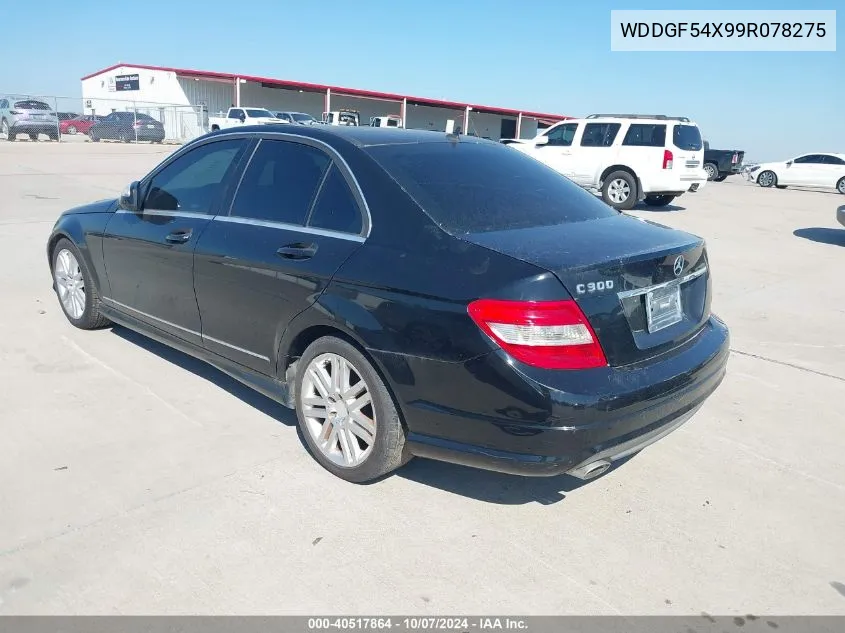 2009 Mercedes-Benz C 300 Luxury/Sport VIN: WDDGF54X99R078275 Lot: 40517864