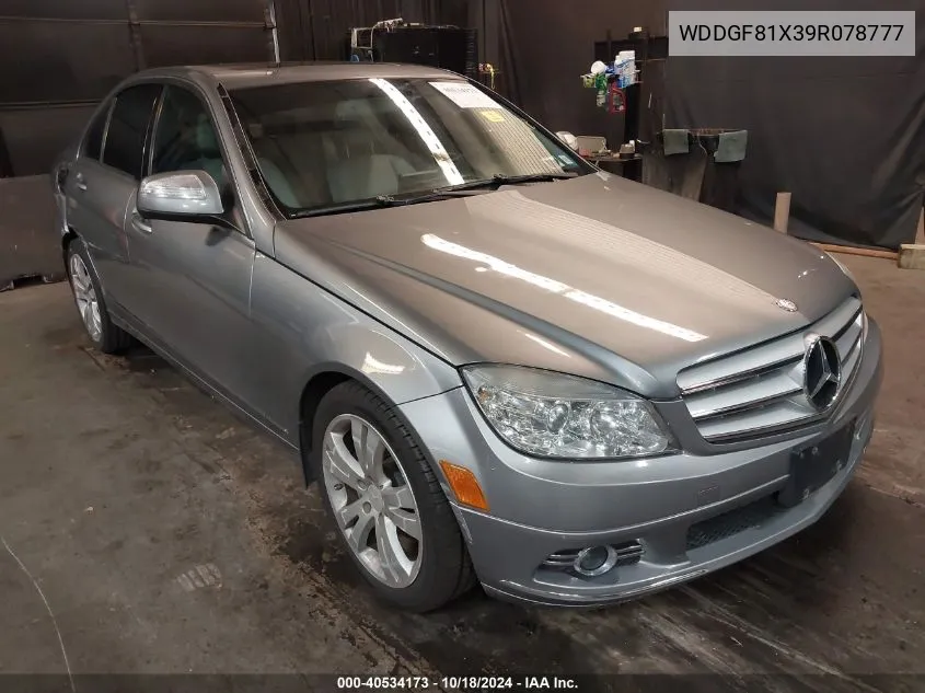 2009 Mercedes-Benz C 300 Luxury 4Matic/Sport 4Matic VIN: WDDGF81X39R078777 Lot: 40534173