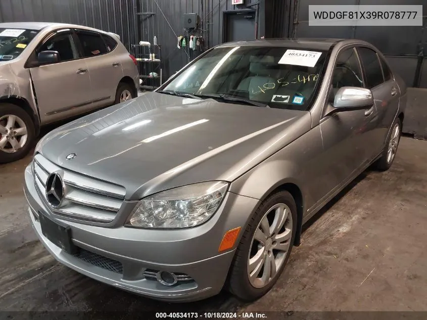 2009 Mercedes-Benz C 300 Luxury 4Matic/Sport 4Matic VIN: WDDGF81X39R078777 Lot: 40534173