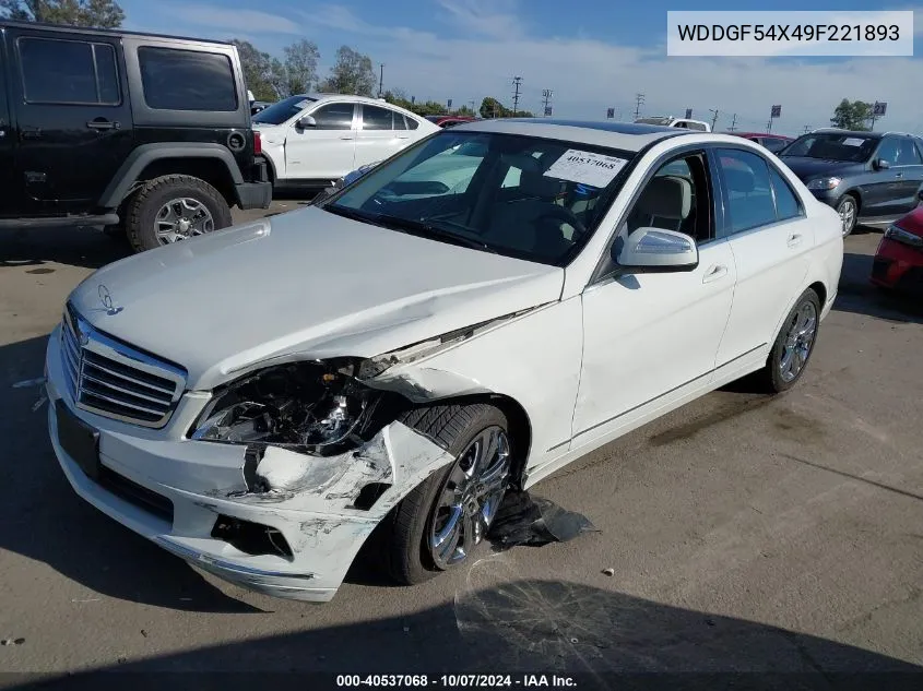 2009 Mercedes-Benz C 300 Luxury/Sport VIN: WDDGF54X49F221893 Lot: 40537068