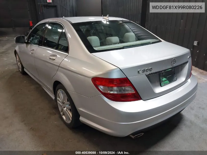 2009 Mercedes-Benz C 300 Luxury 4Matic/Sport 4Matic VIN: WDDGF81X99R080226 Lot: 40539088