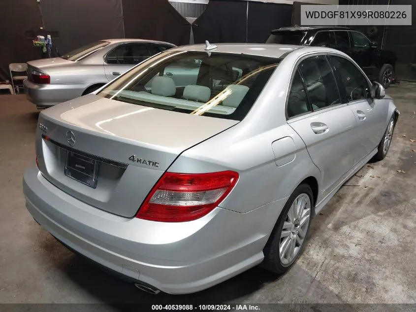 2009 Mercedes-Benz C 300 Luxury 4Matic/Sport 4Matic VIN: WDDGF81X99R080226 Lot: 40539088