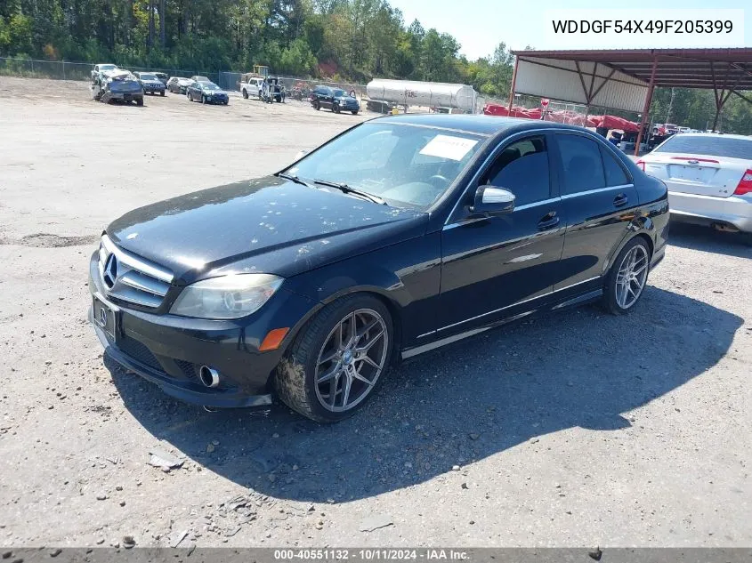 2009 Mercedes-Benz C 300 Luxury/Sport VIN: WDDGF54X49F205399 Lot: 40551132