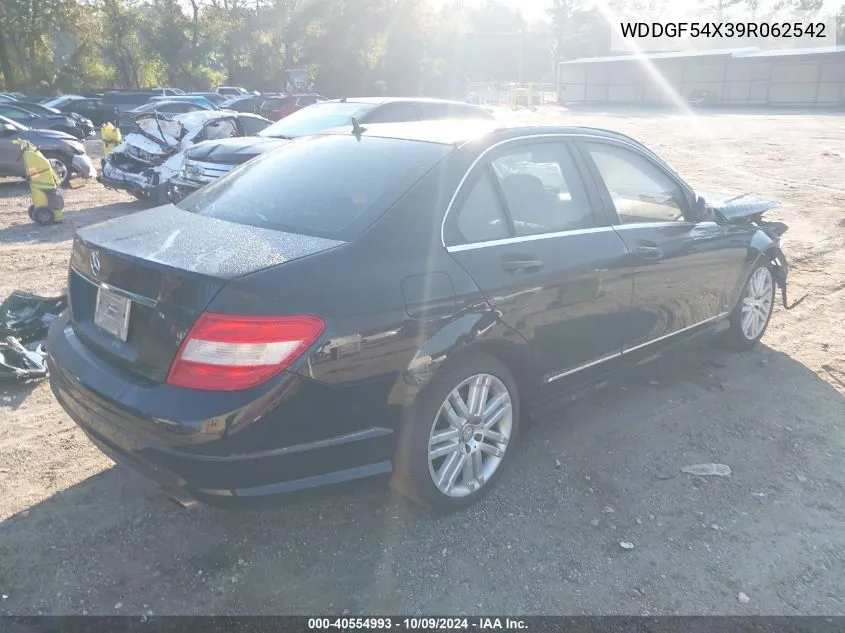 2009 Mercedes-Benz C 300 VIN: WDDGF54X39R062542 Lot: 40554993