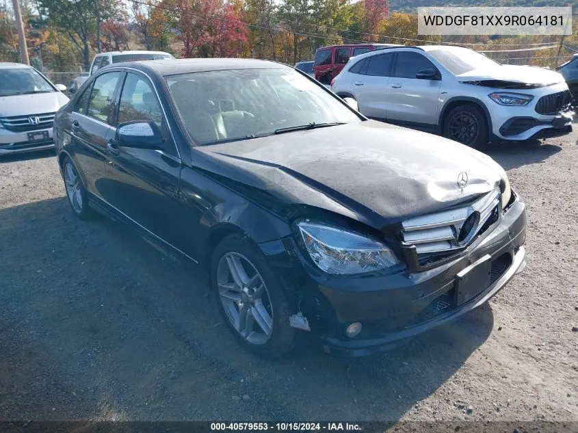 2009 Mercedes-Benz C 300 Luxury 4Matic/Sport 4Matic VIN: WDDGF81XX9R064181 Lot: 40579553