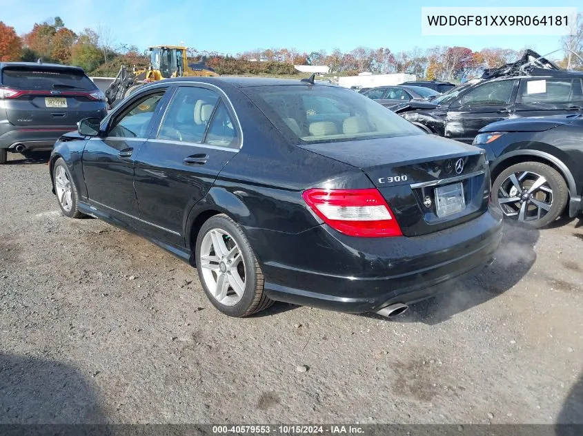 2009 Mercedes-Benz C 300 Luxury 4Matic/Sport 4Matic VIN: WDDGF81XX9R064181 Lot: 40579553