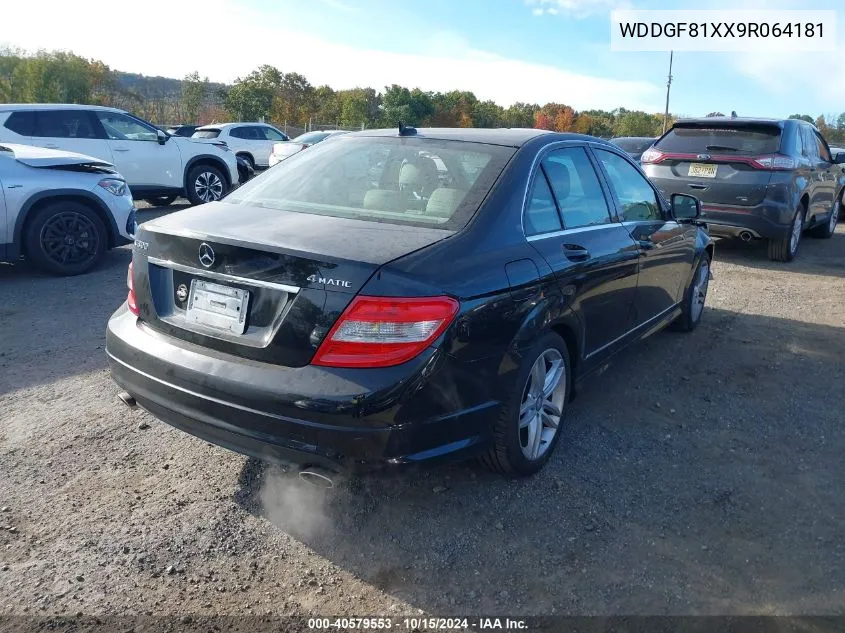 2009 Mercedes-Benz C 300 Luxury 4Matic/Sport 4Matic VIN: WDDGF81XX9R064181 Lot: 40579553