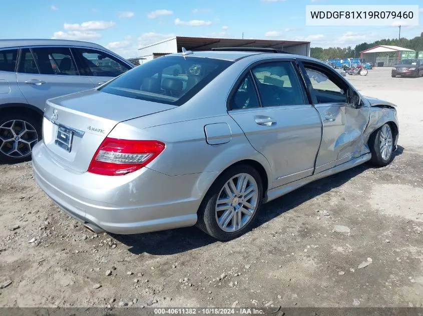 2009 Mercedes-Benz C 300 Luxury 4Matic/Sport 4Matic VIN: WDDGF81X19R079460 Lot: 40611382