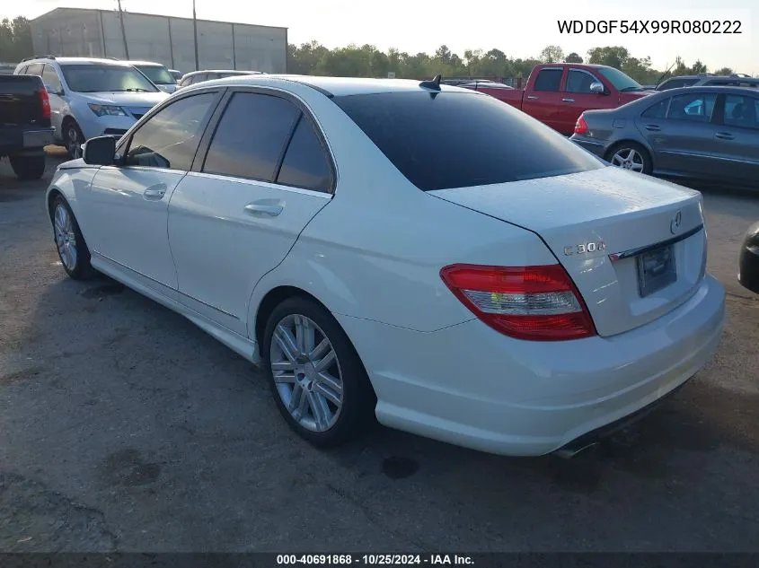 2009 Mercedes-Benz C 300 Luxury/Sport VIN: WDDGF54X99R080222 Lot: 40691868