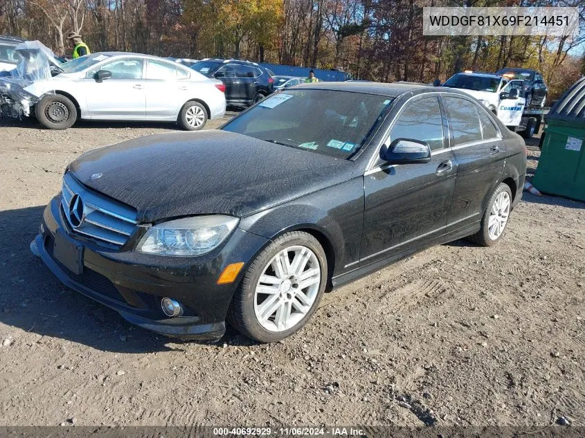 2009 Mercedes-Benz C 300 Luxury 4Matic/Sport 4Matic VIN: WDDGF81X69F214451 Lot: 40692929