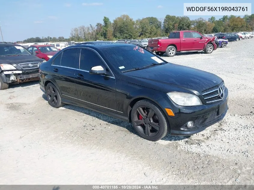 2009 Mercedes-Benz C 350 Sport VIN: WDDGF56X19R043761 Lot: 40701185