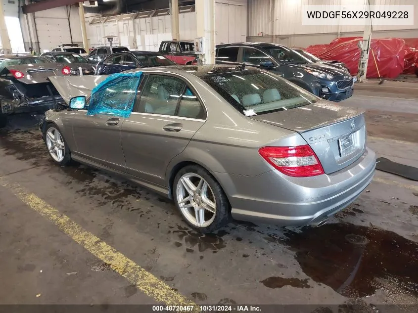 2009 Mercedes-Benz C 350 Sport VIN: WDDGF56X29R049228 Lot: 40720467