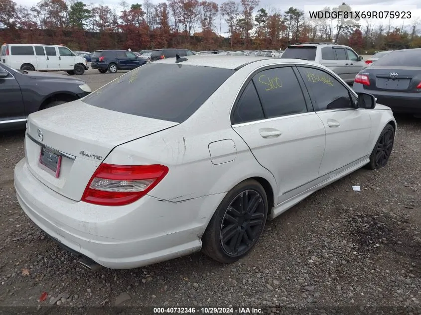 2009 Mercedes-Benz C 300 Luxury 4Matic/Sport 4Matic VIN: WDDGF81X69R075923 Lot: 40732346