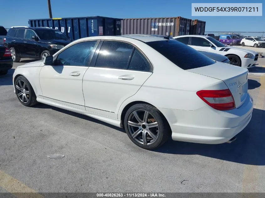 2009 Mercedes-Benz C 300 Luxury/Sport VIN: WDDGF54X39R071211 Lot: 40826263