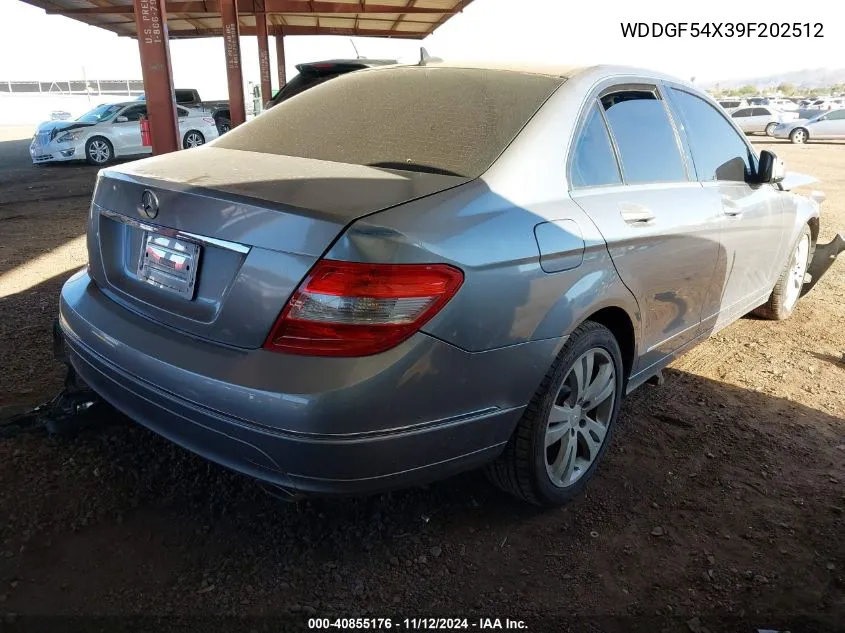 2009 Mercedes-Benz C 300 Luxury/Sport VIN: WDDGF54X39F202512 Lot: 40855176