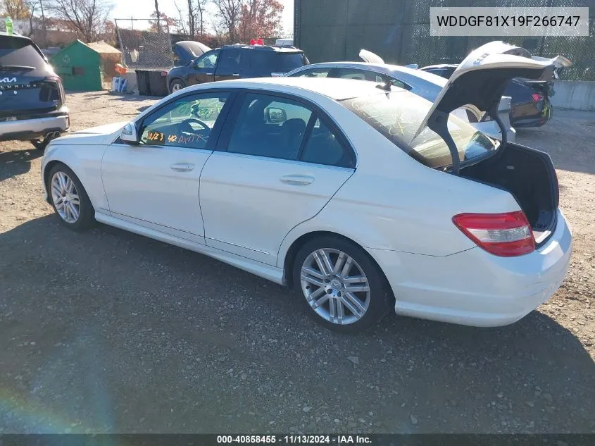 2009 Mercedes-Benz C 300 Luxury 4Matic/Sport 4Matic VIN: WDDGF81X19F266747 Lot: 40858455