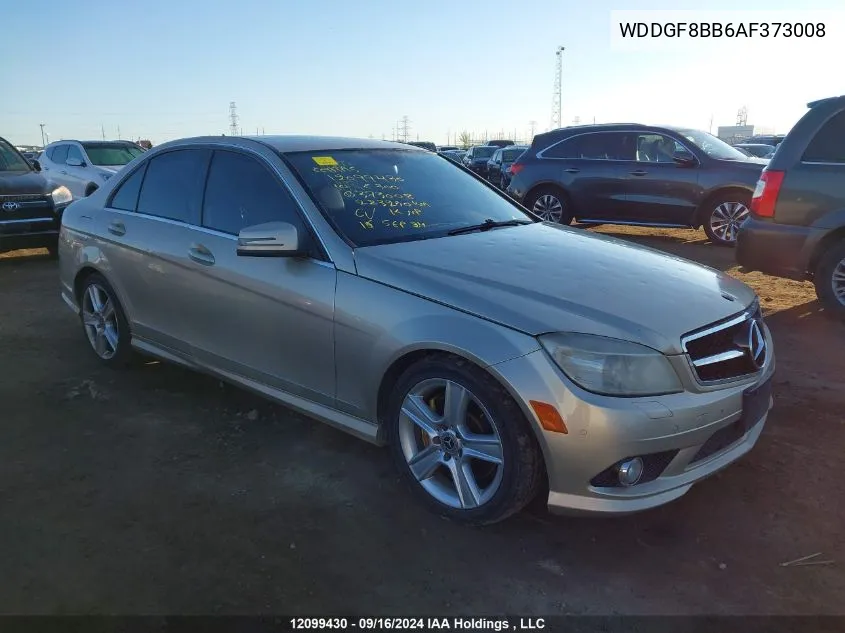 2010 Mercedes-Benz C 300 4Matic VIN: WDDGF8BB6AF373008 Lot: 12099430