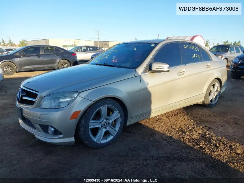 2010 Mercedes-Benz C 300 4Matic VIN: WDDGF8BB6AF373008 Lot: 12099430