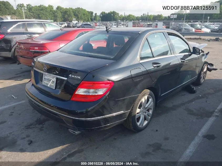 2010 Mercedes-Benz C 300 Luxury 4Matic/Sport 4Matic VIN: WDDGF8BB7AR125591 Lot: 39510228