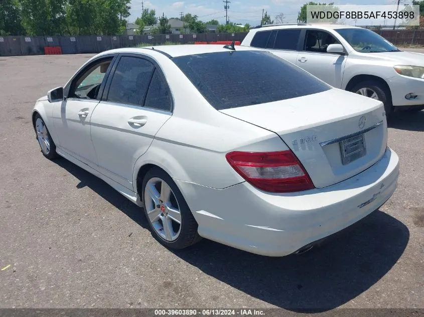 2010 Mercedes-Benz C 300 VIN: WDDGF8BB5AF453898 Lot: 39603890