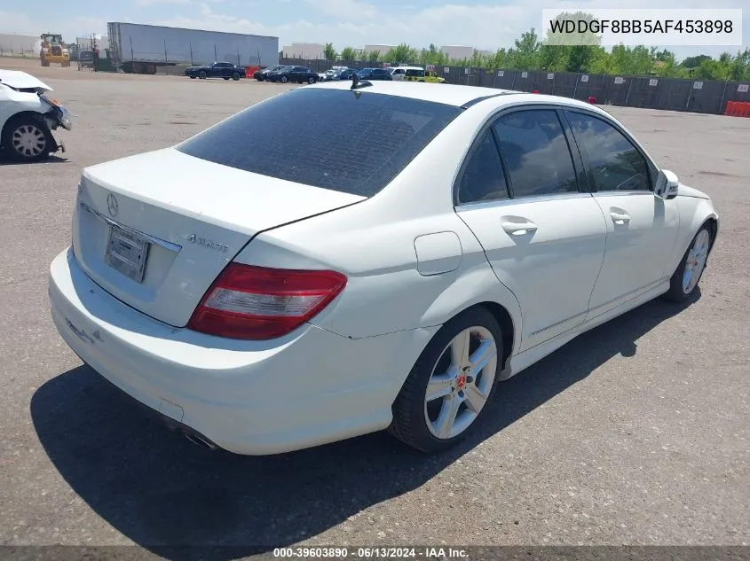 2010 Mercedes-Benz C 300 VIN: WDDGF8BB5AF453898 Lot: 39603890