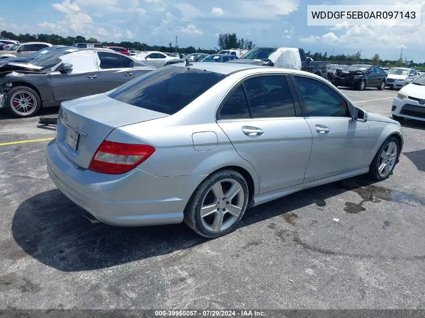 2010 Mercedes-Benz C 300 Luxury/Sport VIN: WDDGF5EB0AR097143 Lot: 39955057