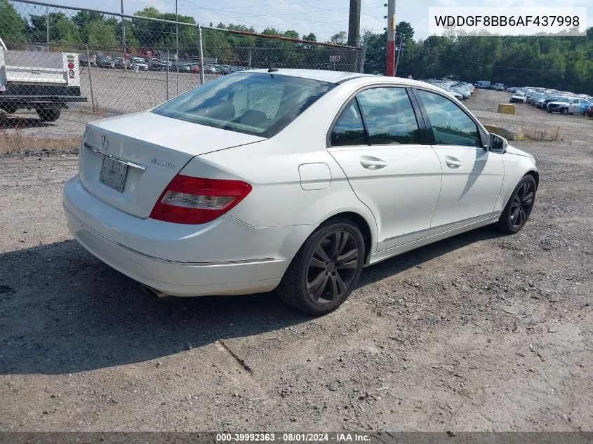 2010 Mercedes-Benz C 300 Luxury 4Matic/Sport 4Matic VIN: WDDGF8BB6AF437998 Lot: 39992363