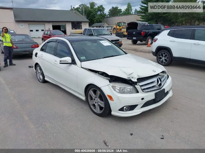 2010 Mercedes-Benz C 300 Luxury 4Matic/Sport 4Matic VIN: WDDGF8BB4AR093666 Lot: 40028808