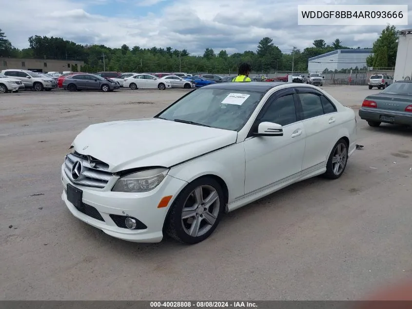 2010 Mercedes-Benz C 300 Luxury 4Matic/Sport 4Matic VIN: WDDGF8BB4AR093666 Lot: 40028808