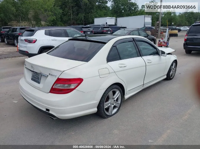 2010 Mercedes-Benz C 300 Luxury 4Matic/Sport 4Matic VIN: WDDGF8BB4AR093666 Lot: 40028808