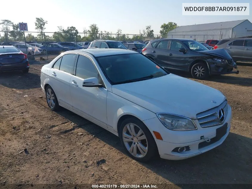 2010 Mercedes-Benz C 300 Luxury 4Matic/Sport 4Matic VIN: WDDGF8BB7AR091877 Lot: 40215179